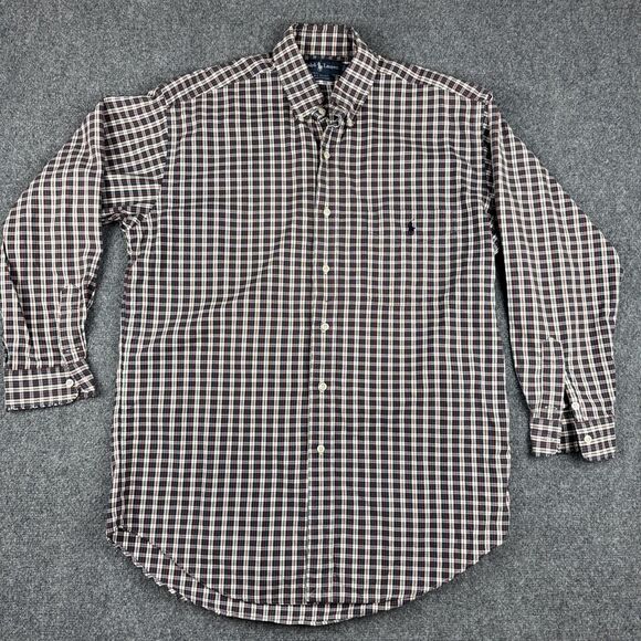 Ralph Lauren Other - Ralph Lauren Men’s Big Shirt Medium Long Sleeve Button Up Plaid Red Blue Black